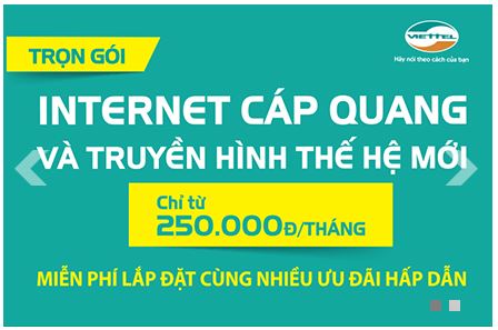 Viettel Tân Uyên khuyến mãi lắp mạng internet wifi
